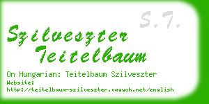 szilveszter teitelbaum business card